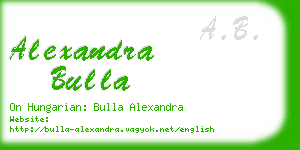 alexandra bulla business card